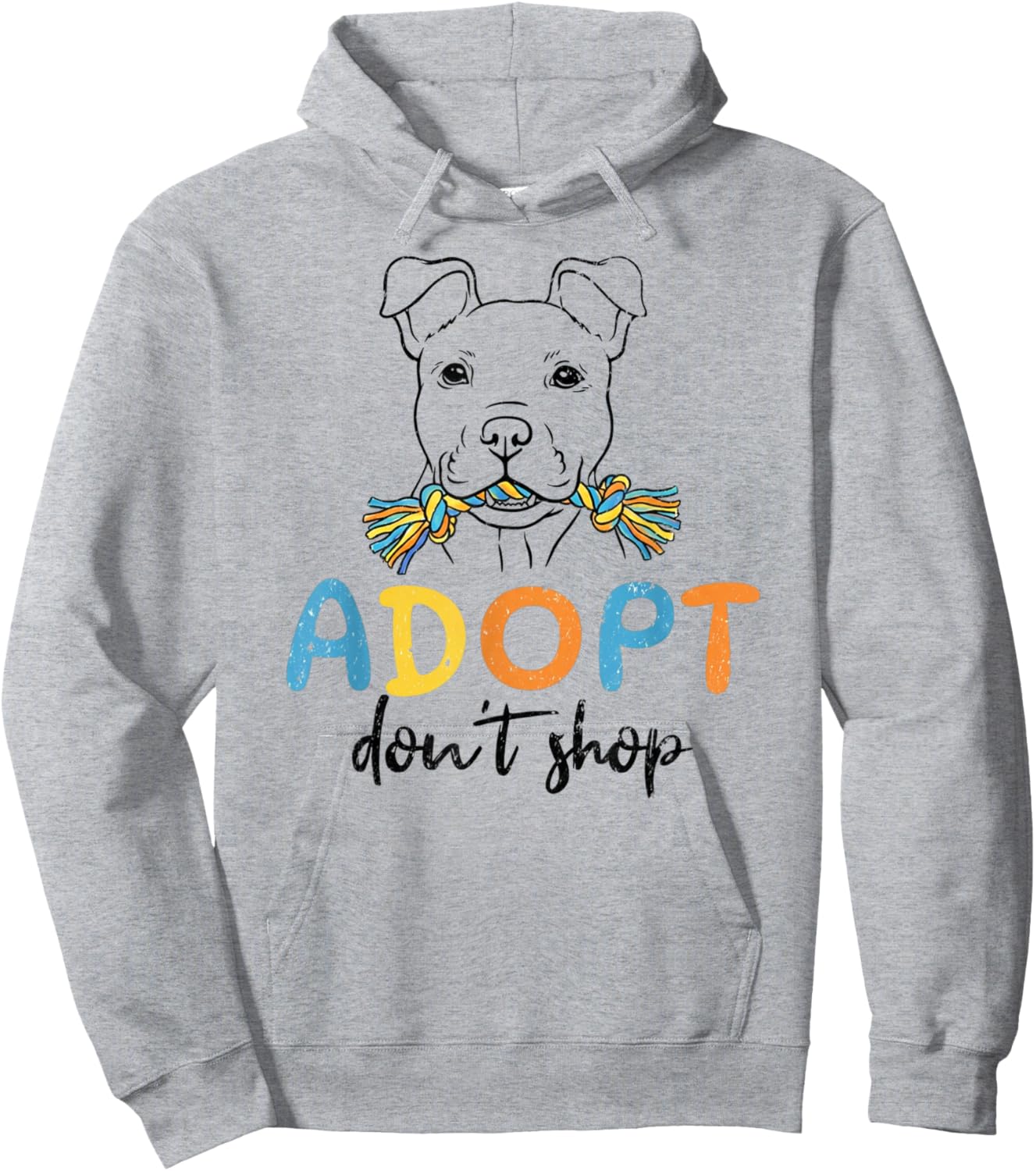 Adopt Don’t Shop Dog Rescue Awareness Cute Rescue Dog Hoodie - Hoodie | Ash