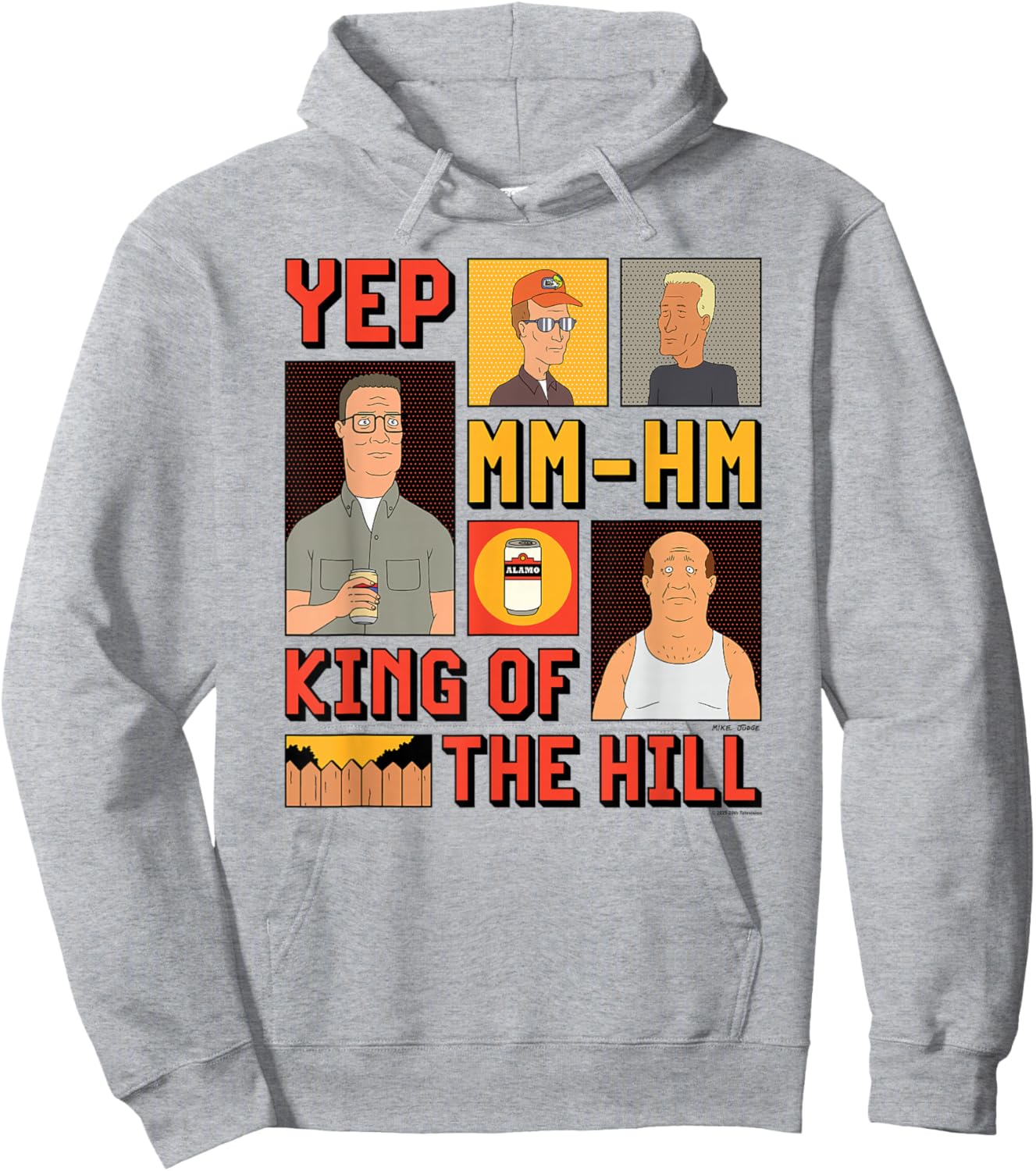 King of The Hill Hank Dale Bill and Boomhauer Panels Poster Hoodie - Hoodie | Ash