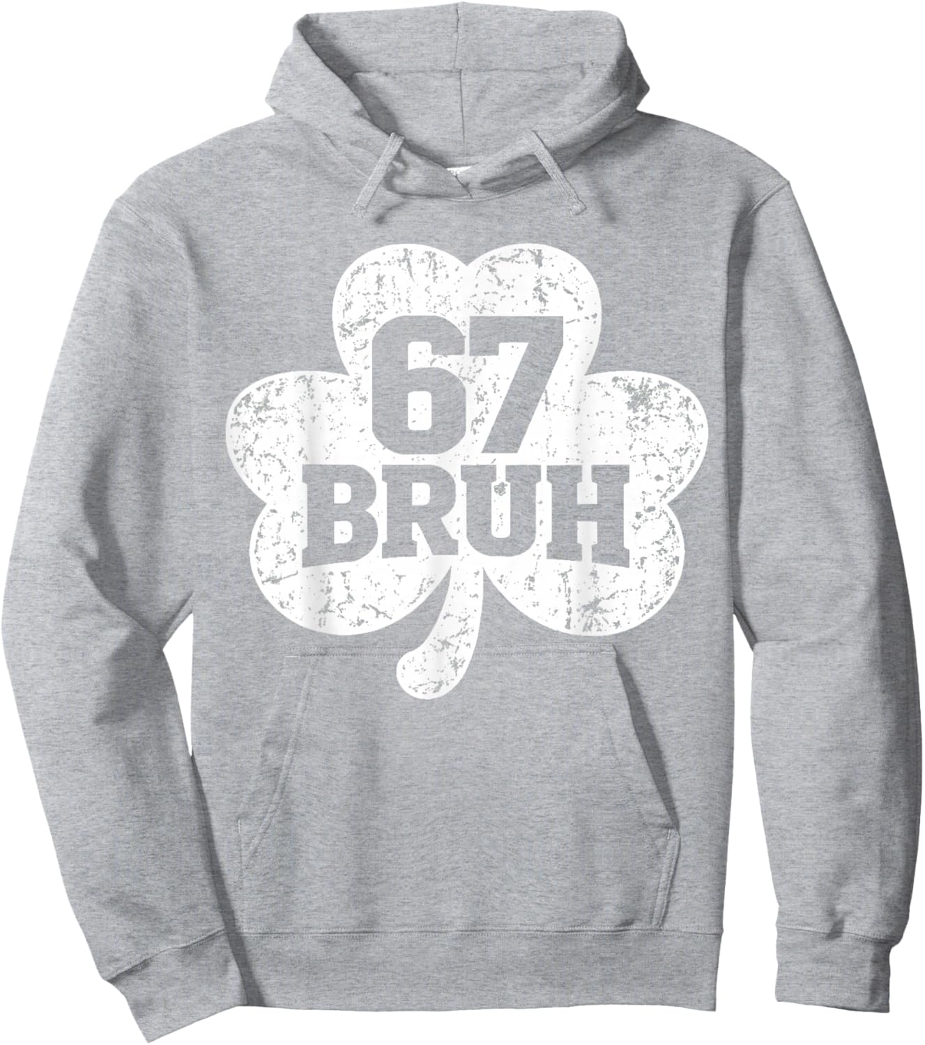 67 Bruh St Patricks Day Shirts for Kids Boys Six Seven Funny Hoodie - Hoodie | Ash