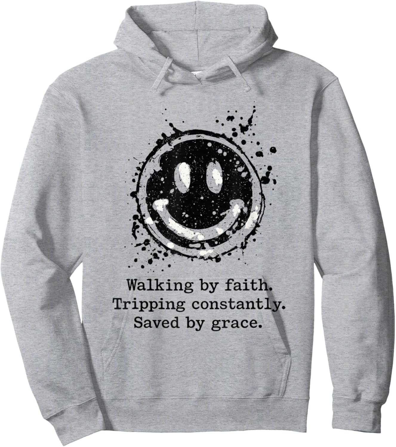 Walking Faith Constantly Saved by Grace Tripping A Lot Hoodie - Hoodie | Ash