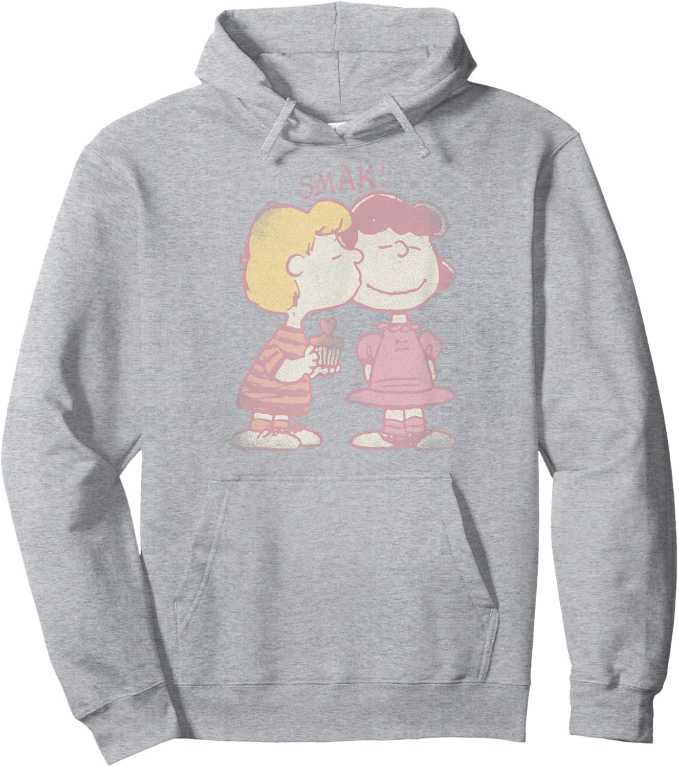 Schroeder & Lucy Valentine's Day Kiss Hoodie - Hoodie | Ash