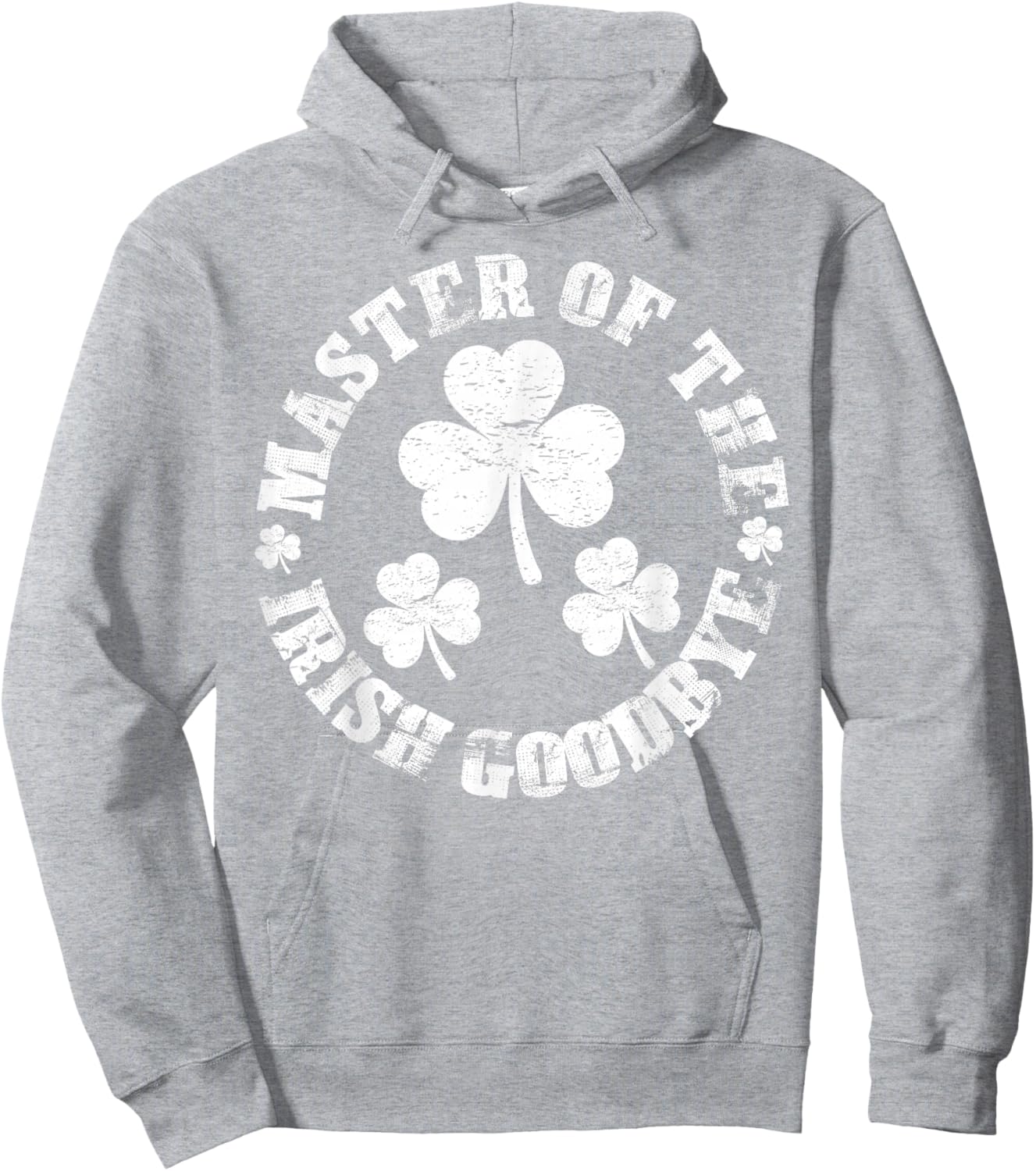 Retro Master of The Irish Goodbye Shamrock St. Patrick's Hoodie - Hoodie | Ash