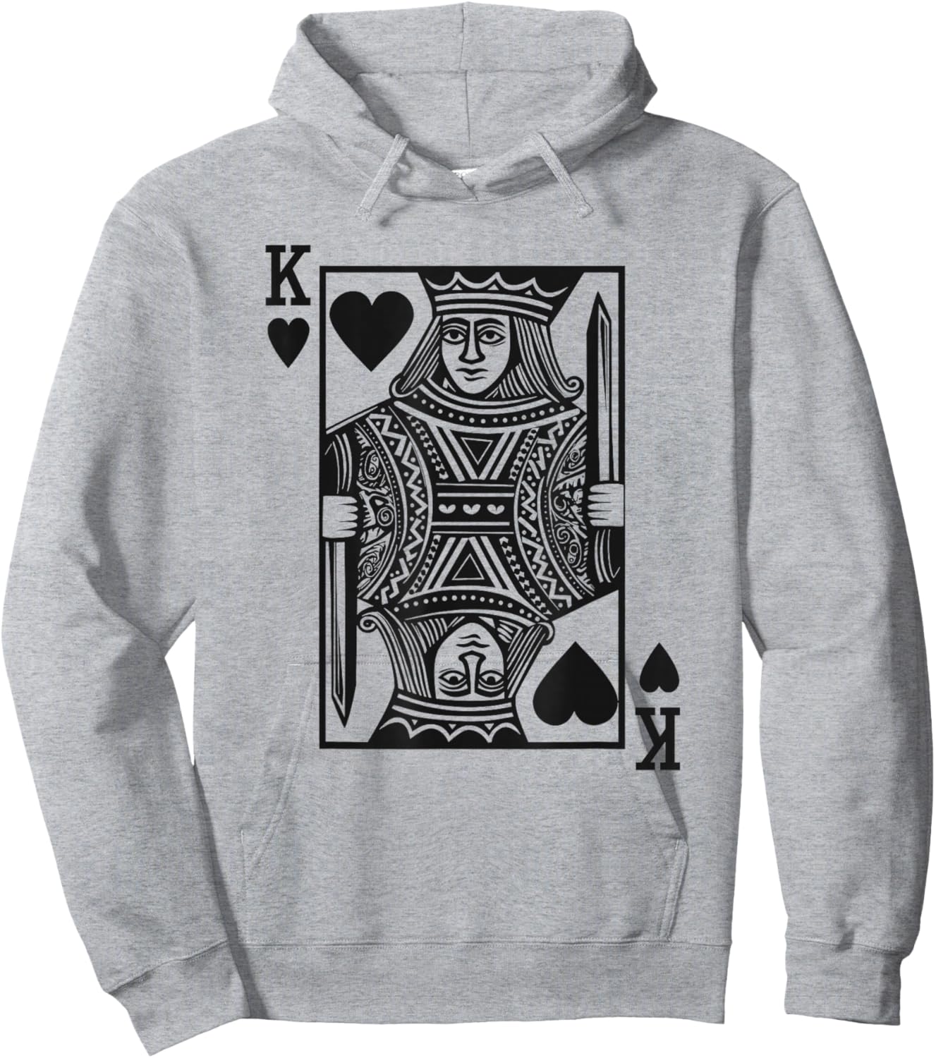 King of Hearts Boys Valentine Toddlers Boy Valentine's Day Hoodie - Hoodie | Ash