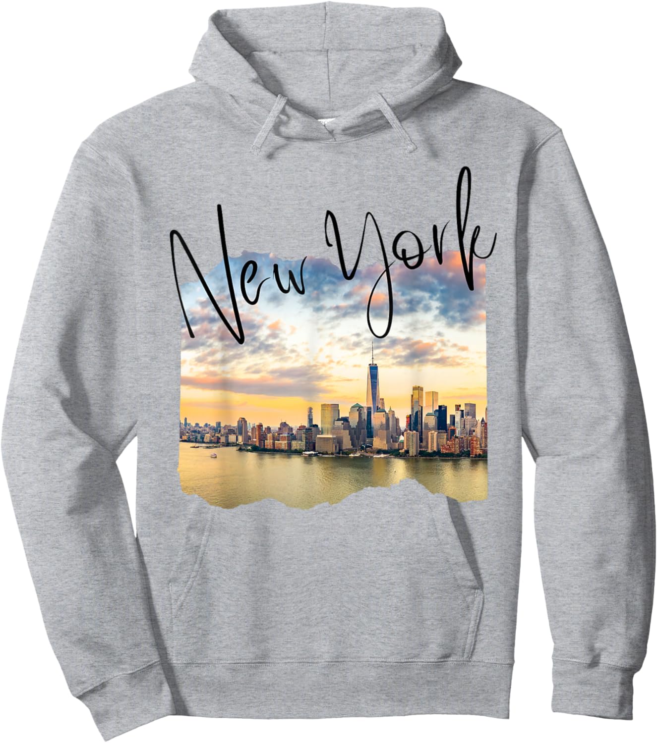 New York Skyline Tourist Souvenir Family Men Women Boys Girl Hoodie - Hoodie | Ash