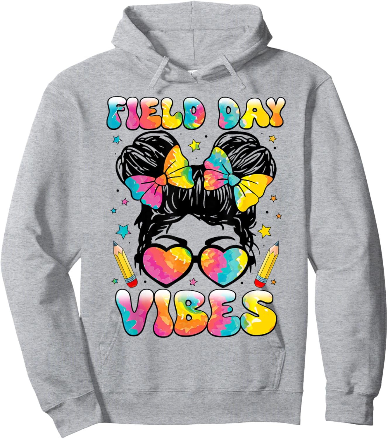Field Day Vibes Shirt for Teacher Kids Happy Field Day 2026 Hoodie - Hoodie | Ash
