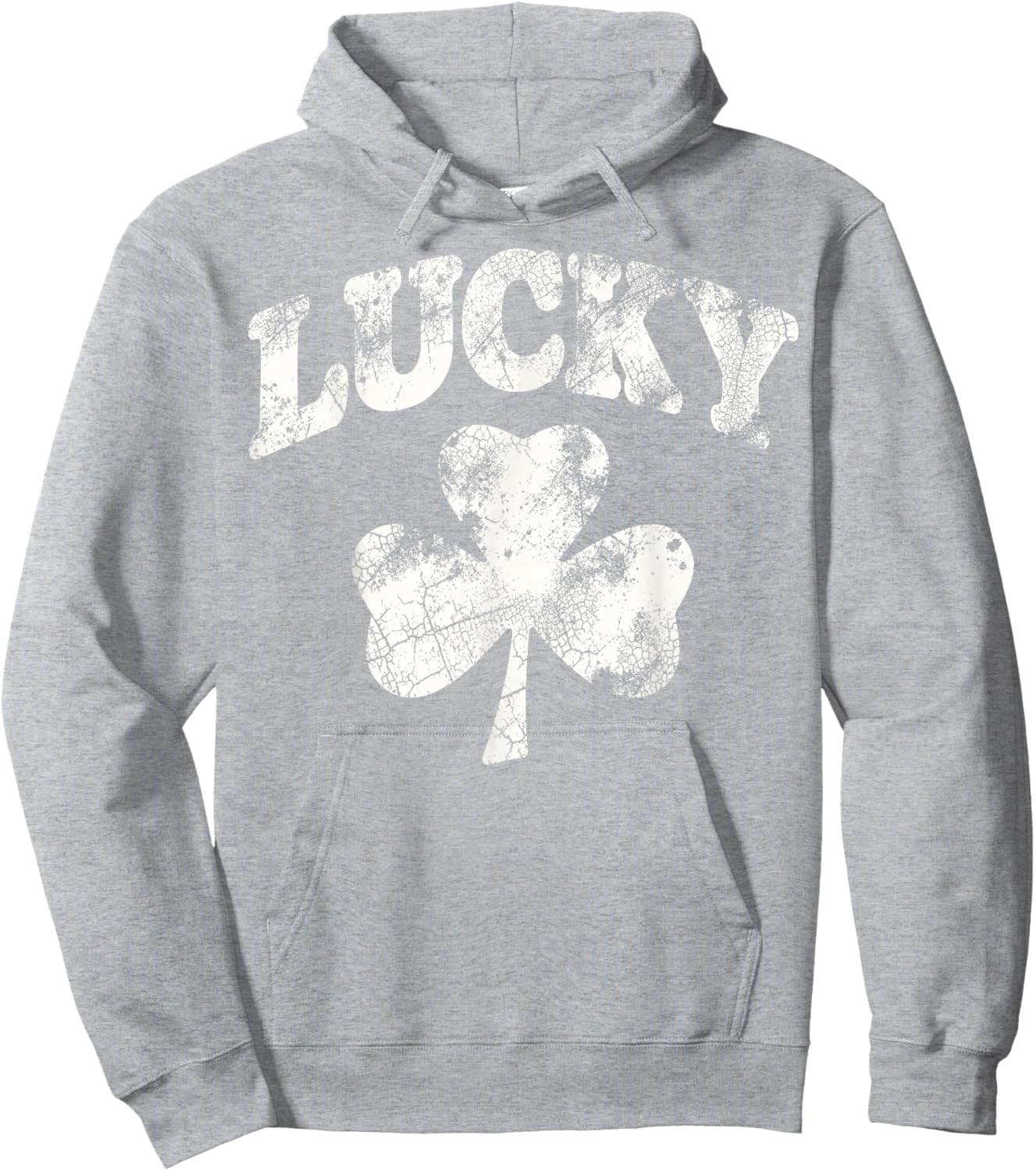 Vintage St.Patrick’s Day Shenanigans Lucky Shamrock Hoodie - Hoodie | Ash