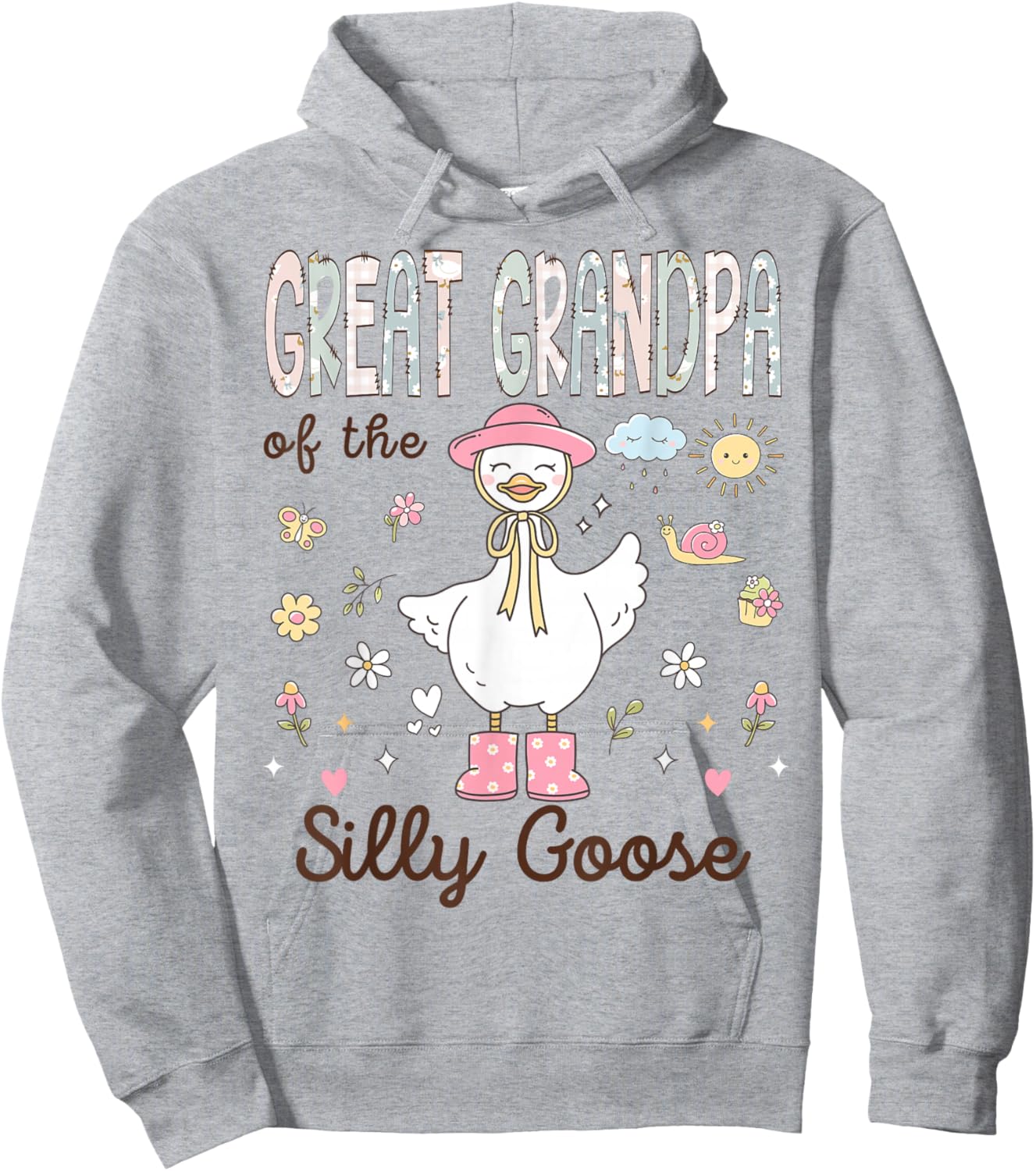 Great Grandpa of The Silly Goose First Birthday Girl Family Hoodie - Hoodie | Ash