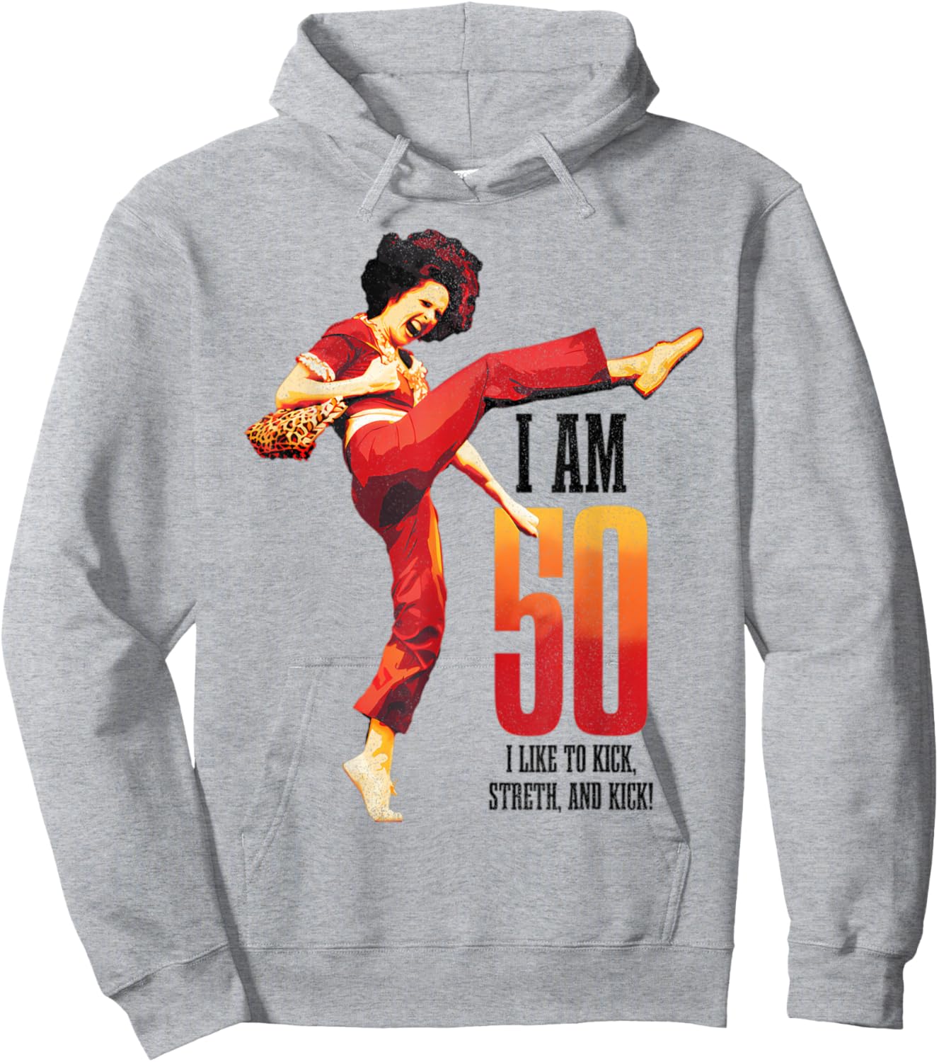 Funny I Like to Kick, I'm 50, Retro 50th Birthday Men Women Hoodie - Hoodie | Ash