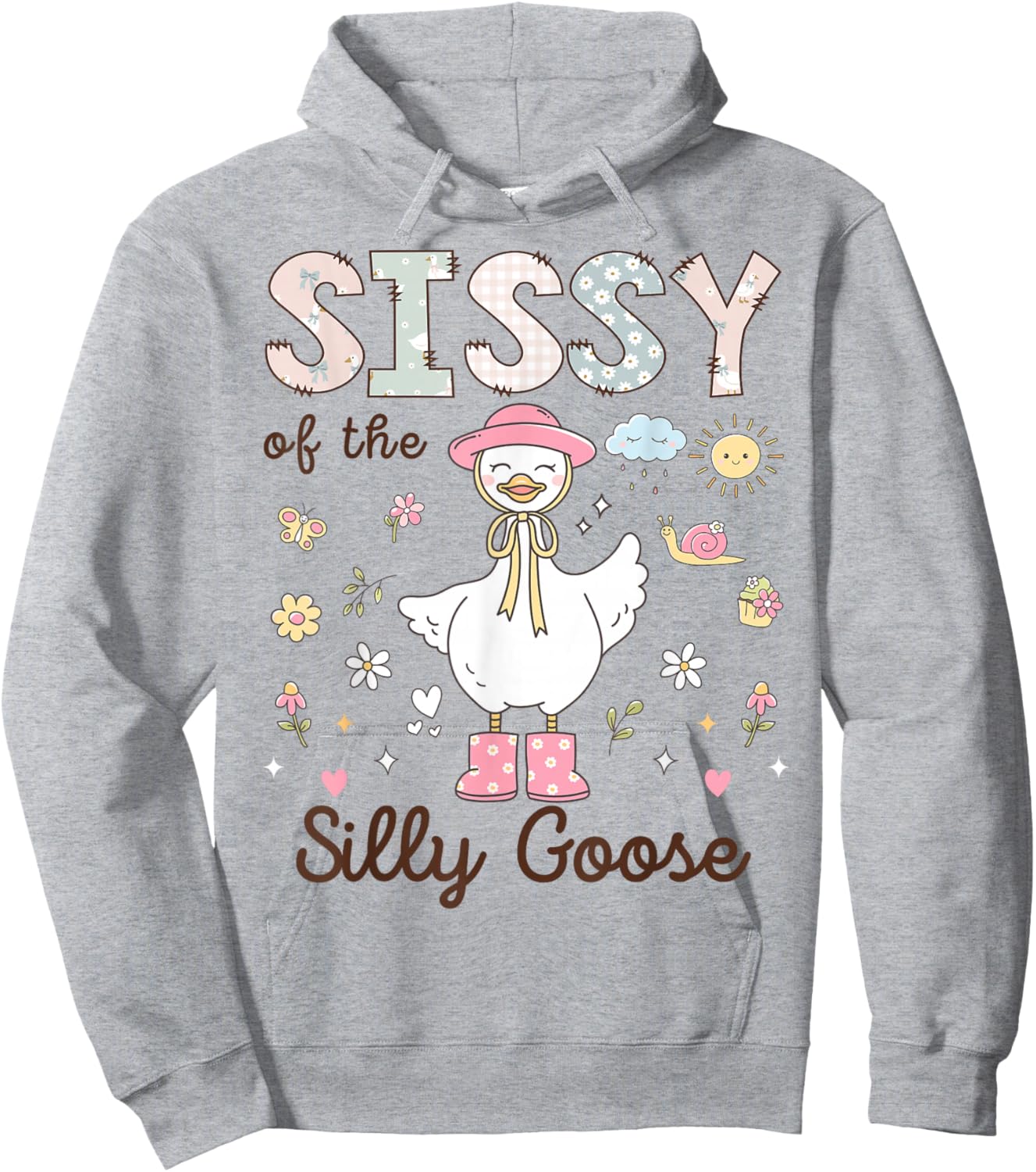 Sissy of The Silly Goose First Birthday Girl Family Hoodie - Hoodie | Ash