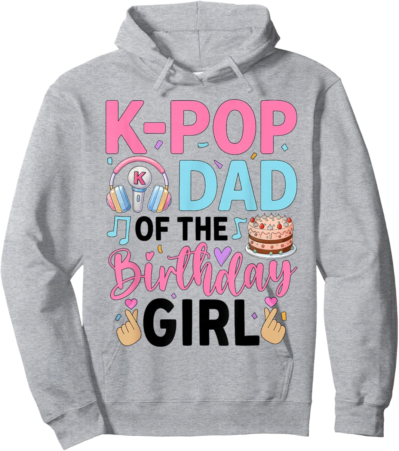 K-Pop Dad of The Birthday Girl K Pop Birthday Party Hoodie - Hoodie | Ash
