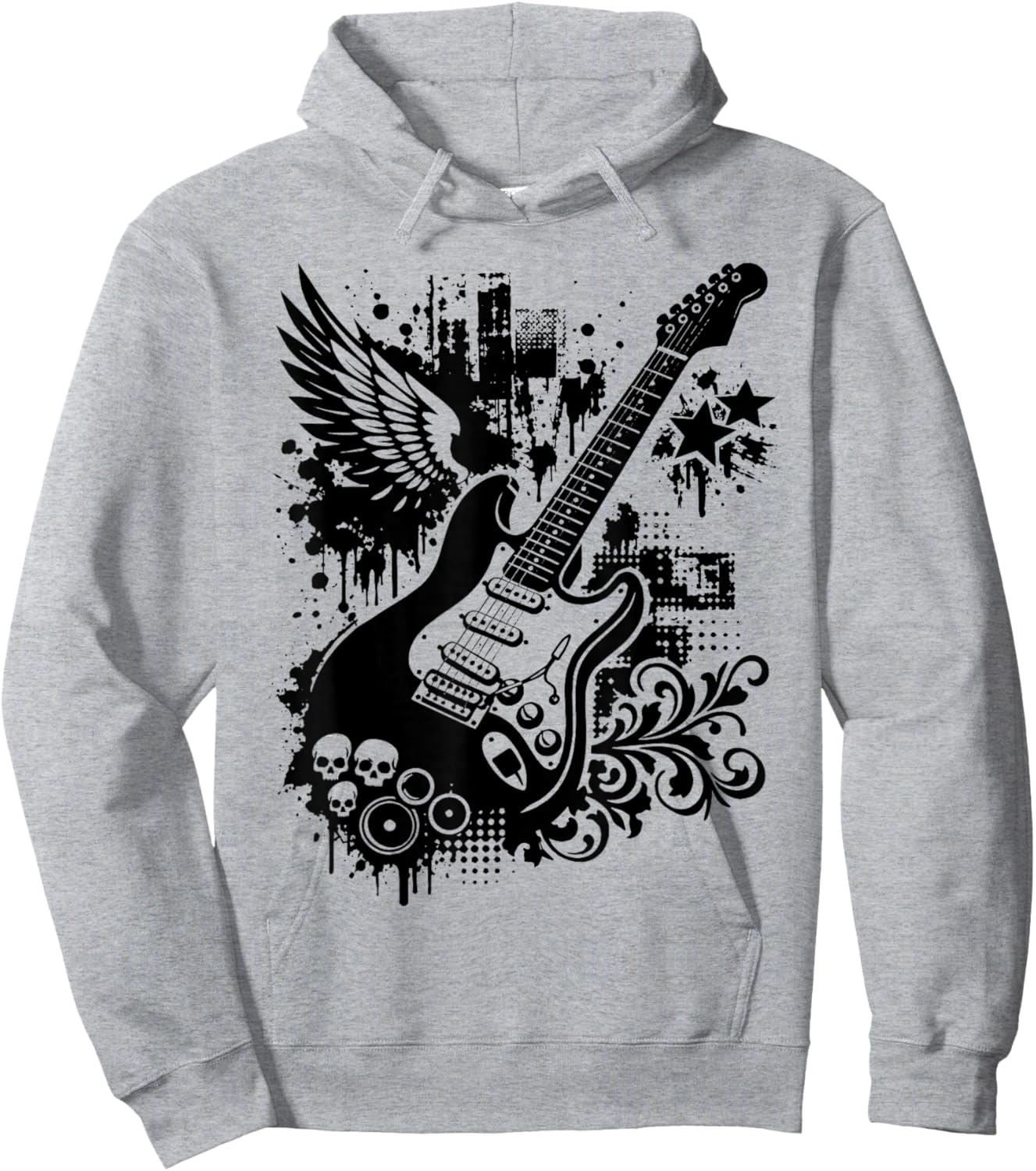 Frutiger Metro - Y2K Electric Guitar Hoodie - Hoodie | Ash