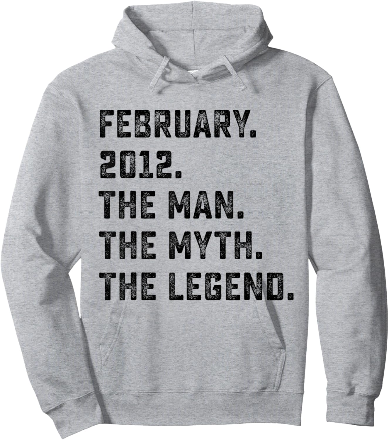 14th Birthday Gift Man Myth Legend February 2012 14 Yrs Old Hoodie - Hoodie | Ash