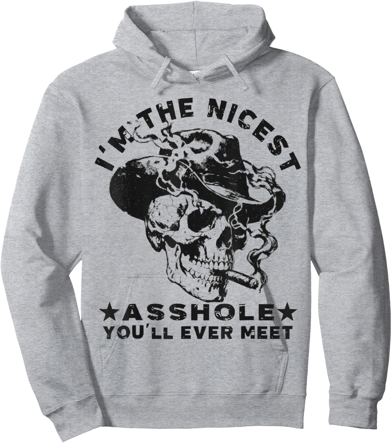 Funny Skeleton I'm The Nicest Asshole You'll Ever Meet Hoodie - Hoodie | Ash