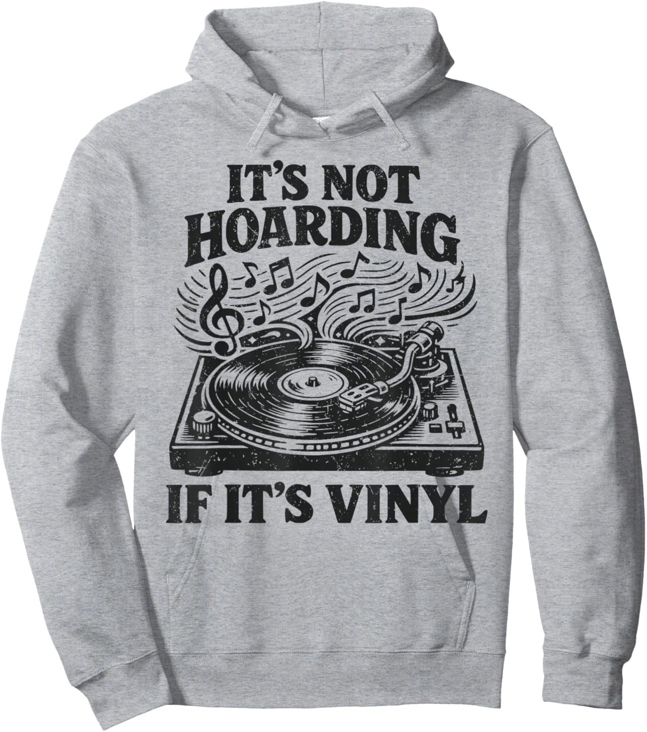 Funny Vinyl Records Lovers It's Not Hoarding If It's Vinyl Hoodie - Hoodie | Ash