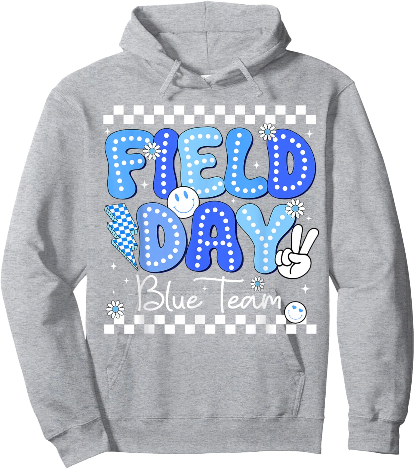 Field Day Blue Team Let The Games Begin Fun Day Field Trip Hoodie - Hoodie | Ash