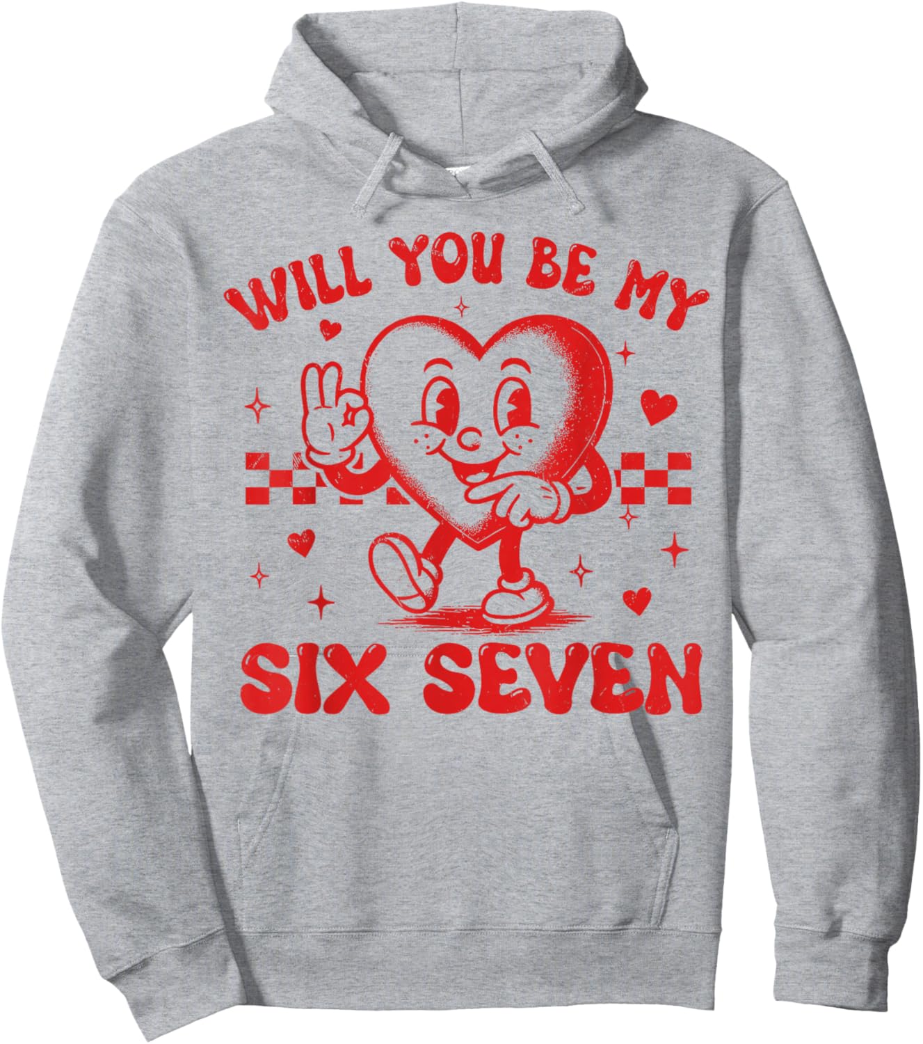 67 Meme Six Seven for Kids Women Men Boys Girls Valentine Hoodie - Hoodie | Ash