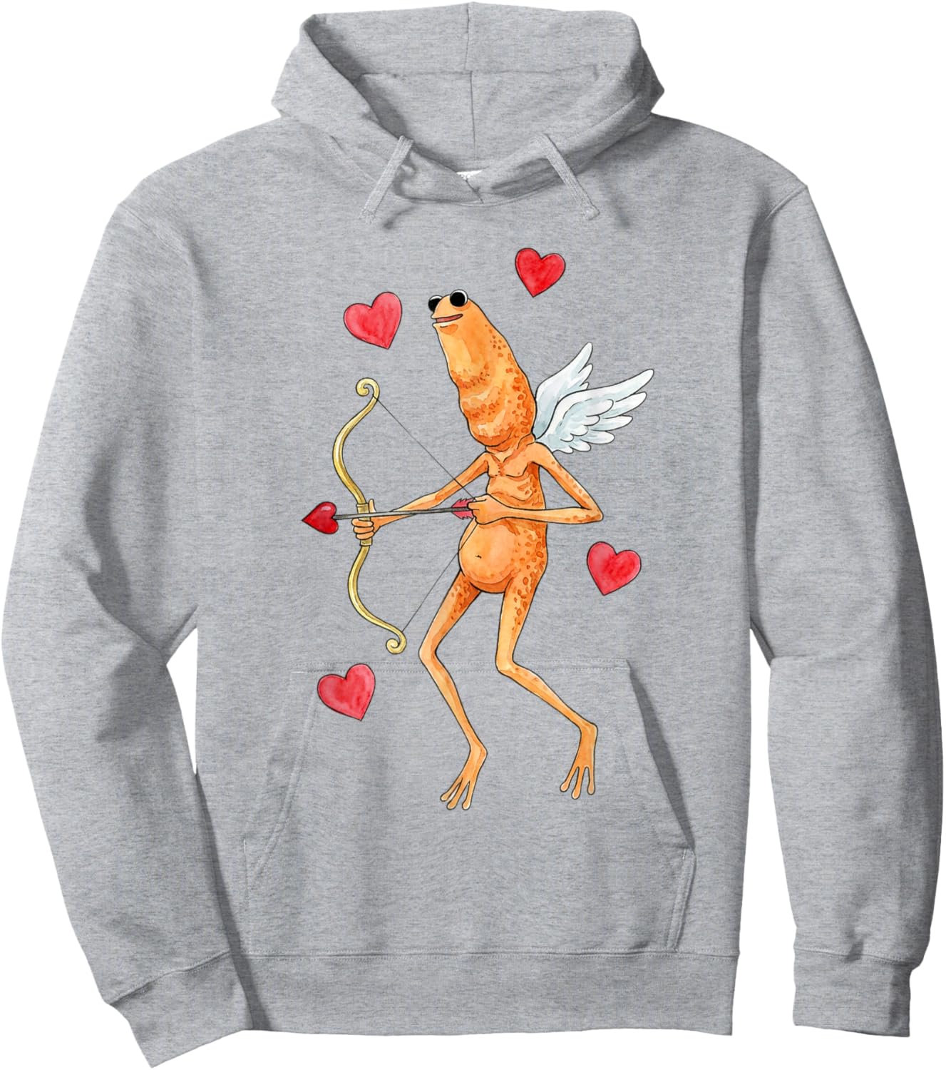 Marcus The Worm Valentine Cupid Meme Design Hoodie - Hoodie | Ash