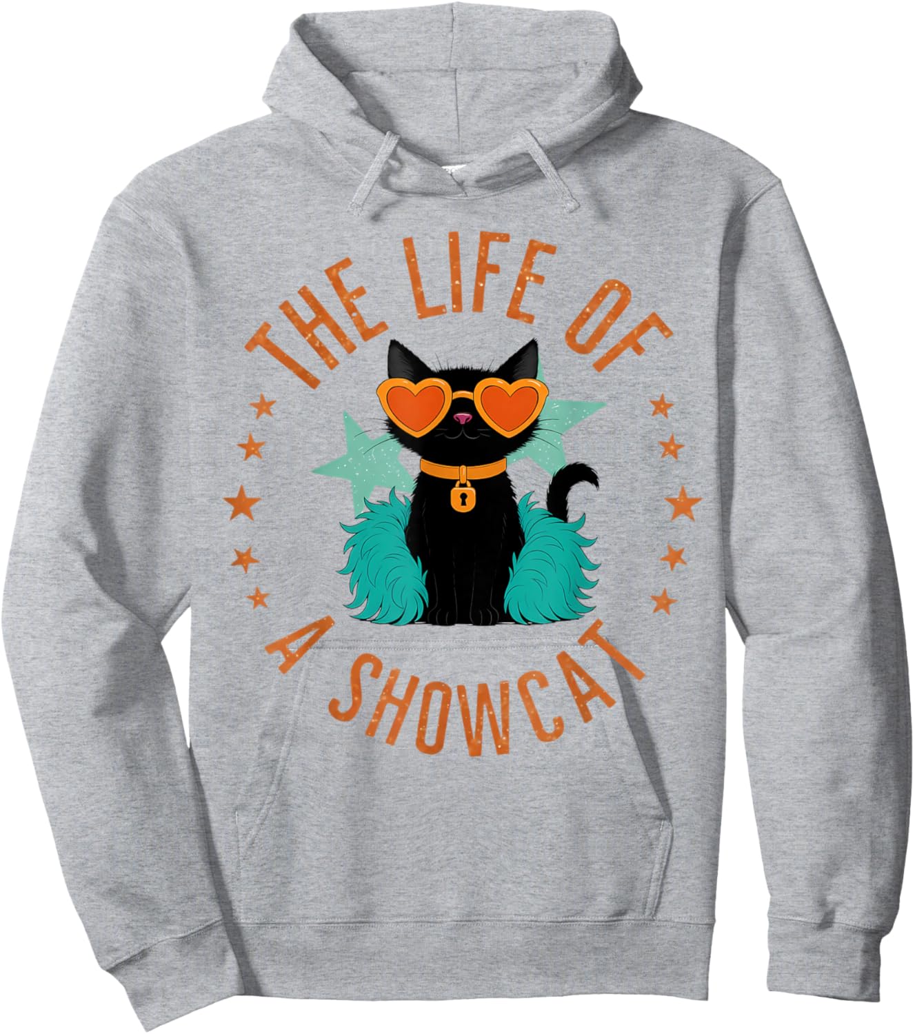 Funny Cat Era Life of Showcat Cat Lovers Men Women Kids Hoodie - Hoodie | Ash