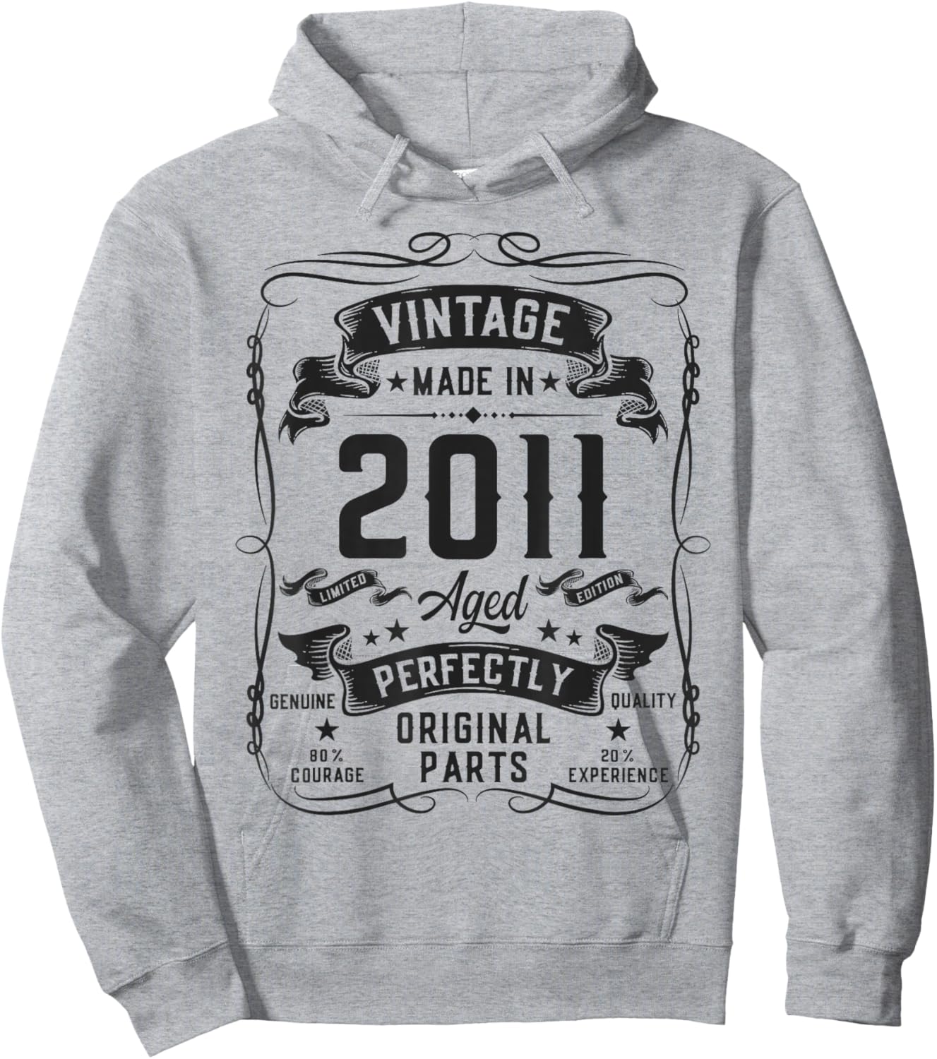 Vintage 2011 15yr 15th Birthday Gifts for Boys 15 Years Old Hoodie - Hoodie | Ash