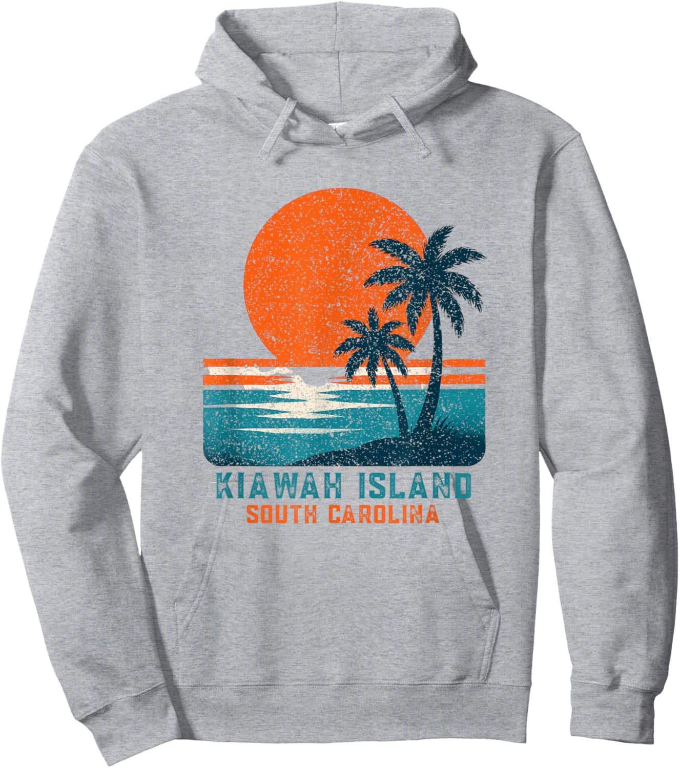 Kiawah Island South Carolina Retro Vintage Souvenir Gift Hoodie - Hoodie | Ash