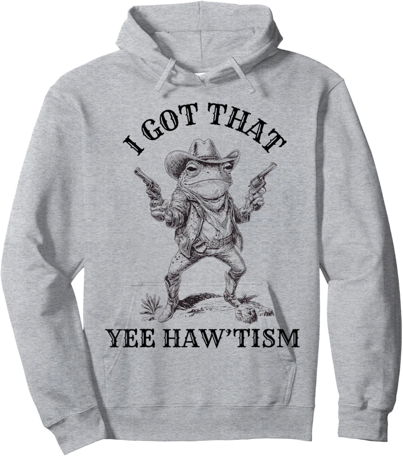 Autism Men I Got That Yeehaw 'Tism Funny Cowboy Frog Rizz Hoodie - Hoodie | Ash