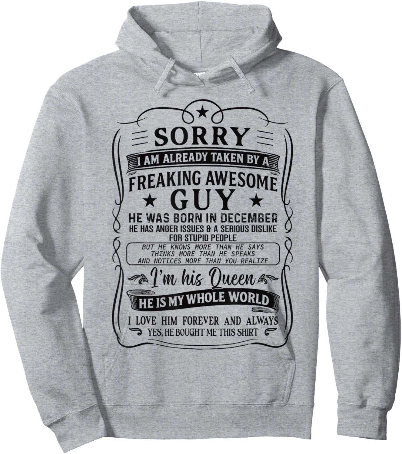 I Am Already Taken by Freaking Awesome Guy Born in December Hoodie - Hoodie | Ash