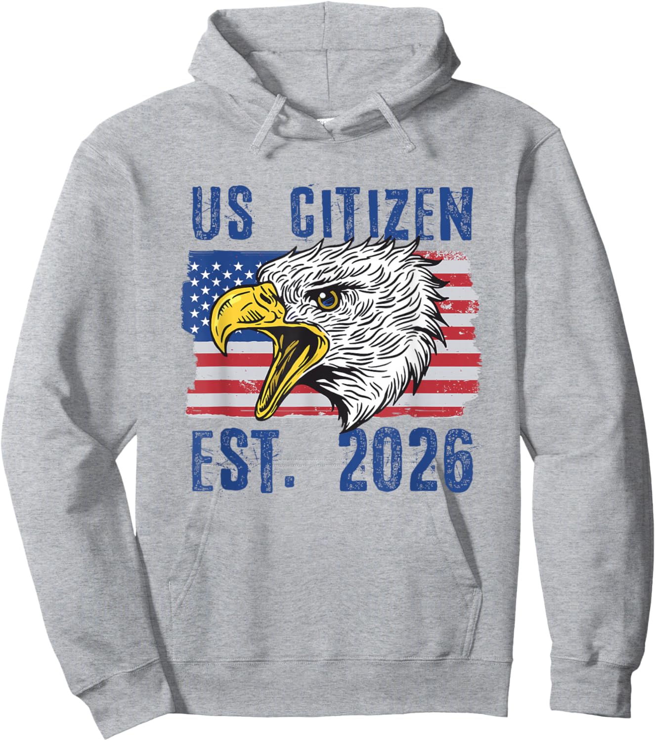 US Citizen Est. 2026 Citizenship New USA Citizen Hoodie - Hoodie | Ash