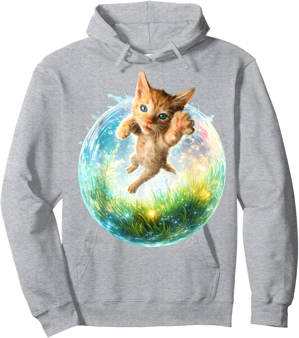 Frutiger Aero Cat Hoodie - Hoodie | Ash