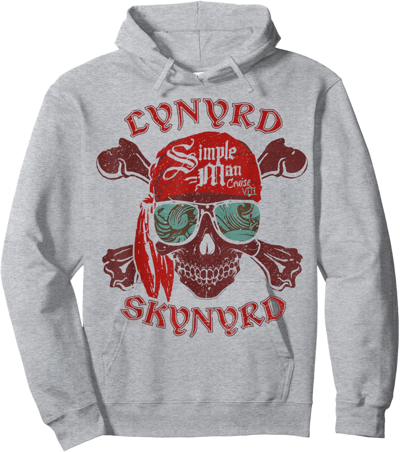 Lynyrd Skynyrd Skull Crossbones Simple Man Pirate Retro Rock Hoodie - Hoodie | Ash