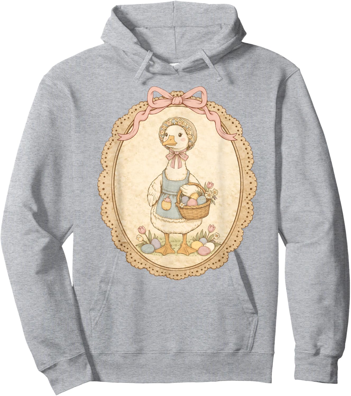 Spring Season Mama Goose for Mom Women Grandma Easter Day Hoodie - Hoodie | Ash
