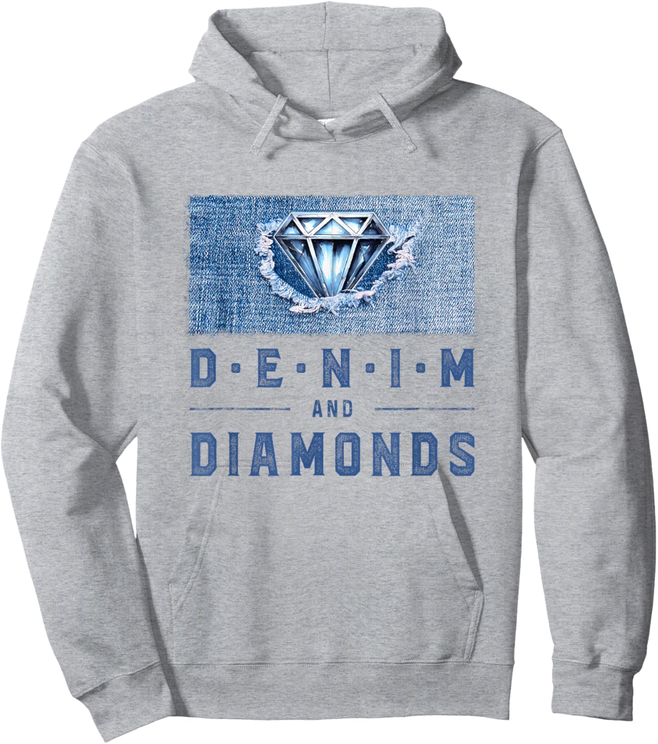 Denim and Diamonds Western Girls Night Party Vibes Hoodie - Hoodie | Ash