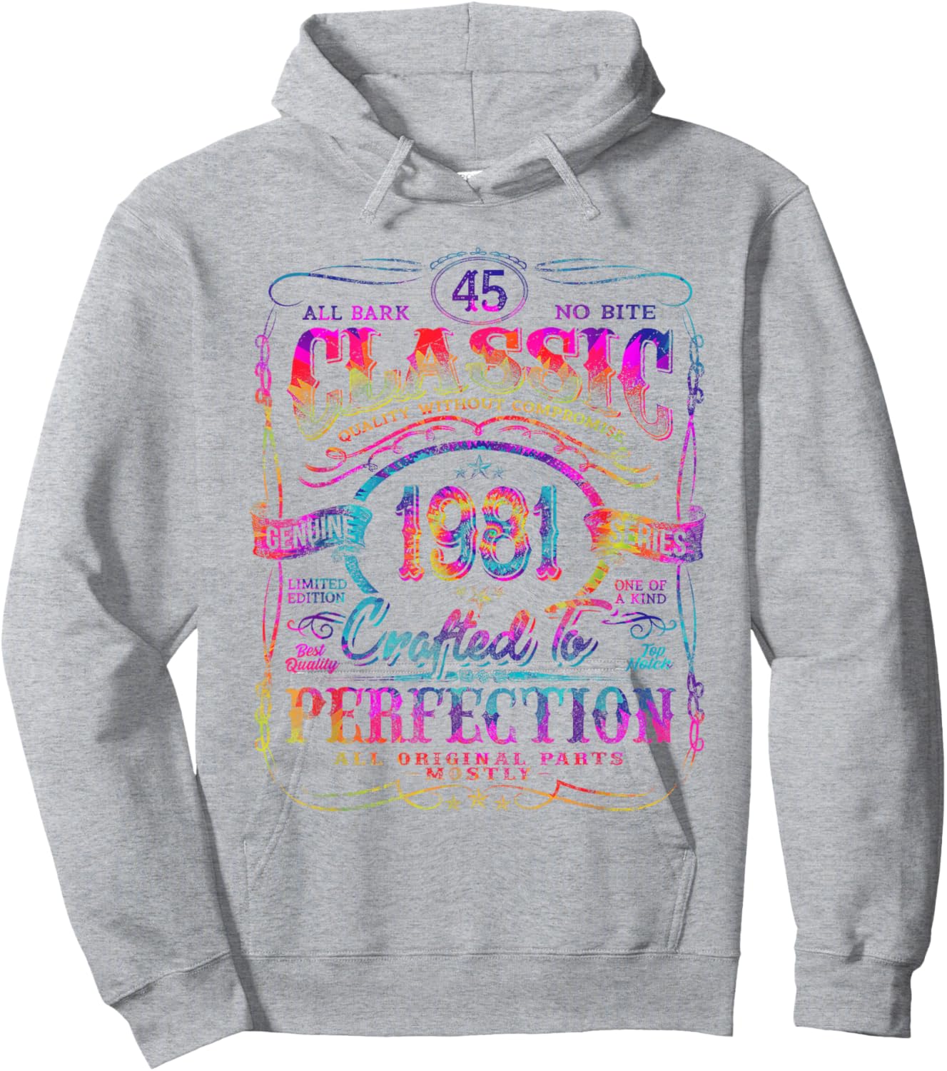 Vintage 1981 Limited Edition Shirt 45 Year Old 45th Birthday Hoodie - Hoodie | Ash