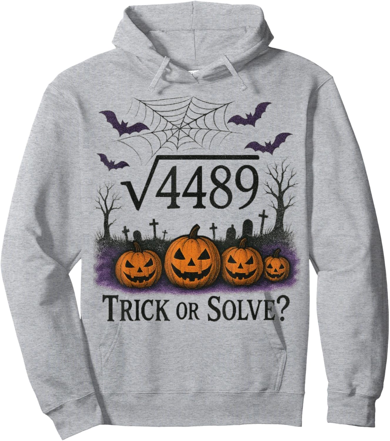 Funny 67 Meme Math Teacher 6 7 Halloween Square Root 4489 Hoodie - Hoodie | Ash