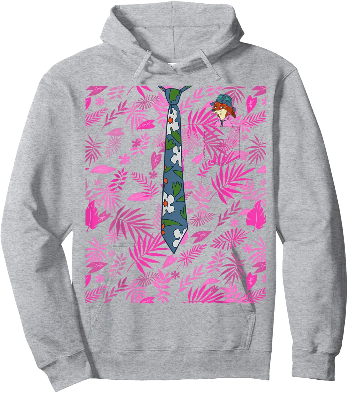 Disney Zootopia 2 Nick Wilde Shirt and Tie Halloween Costume Hoodie - Hoodie | Ash