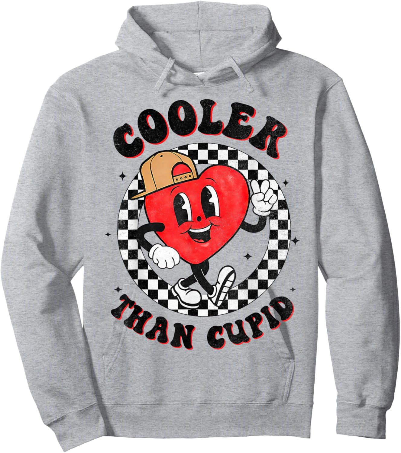 Cooler Than Cupid Valentines Day for Teens Kids Boys Girls Hoodie - Hoodie | Ash