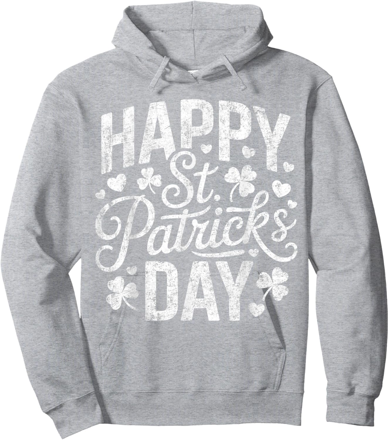 Vintage Happy St Patricks Day Hoodie - Hoodie | Ash