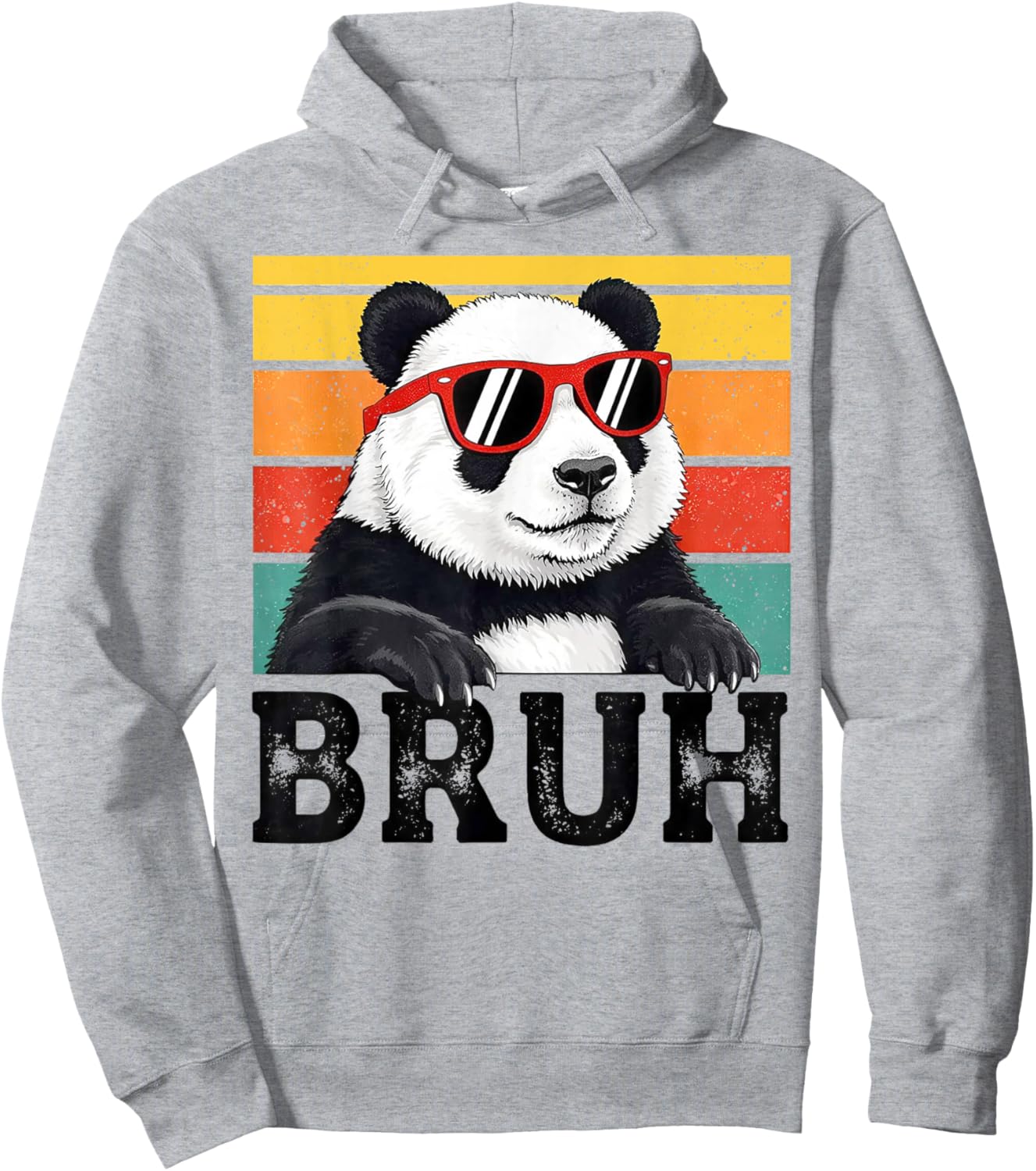 Cool Bruh Panda Men Women Kids Teens Funny Panda Lover Hoodie - Hoodie | Ash