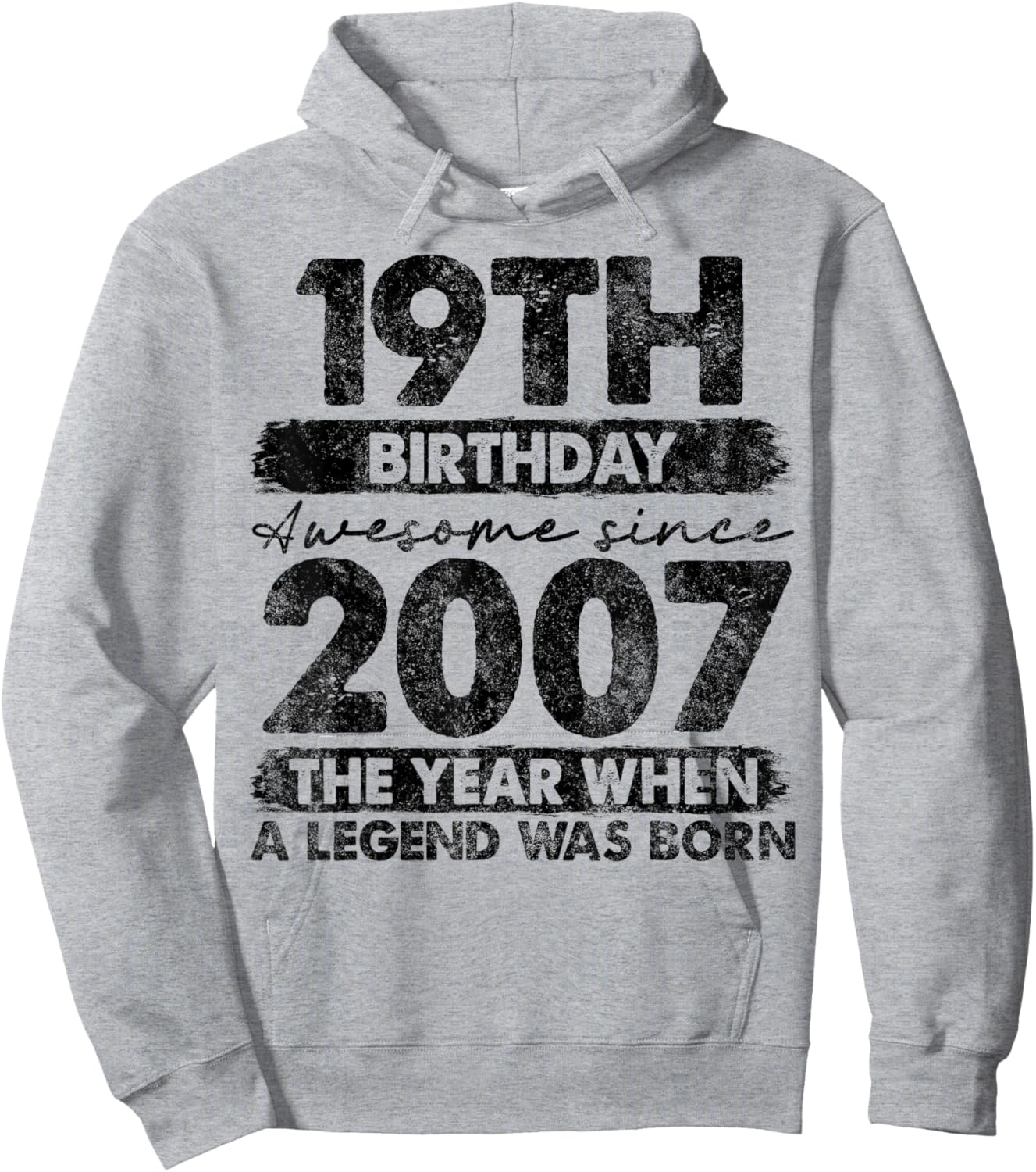 19 Year Old Gifts Vintage 2007 Limited Edition 19th Birthday Hoodie - Hoodie | Ash