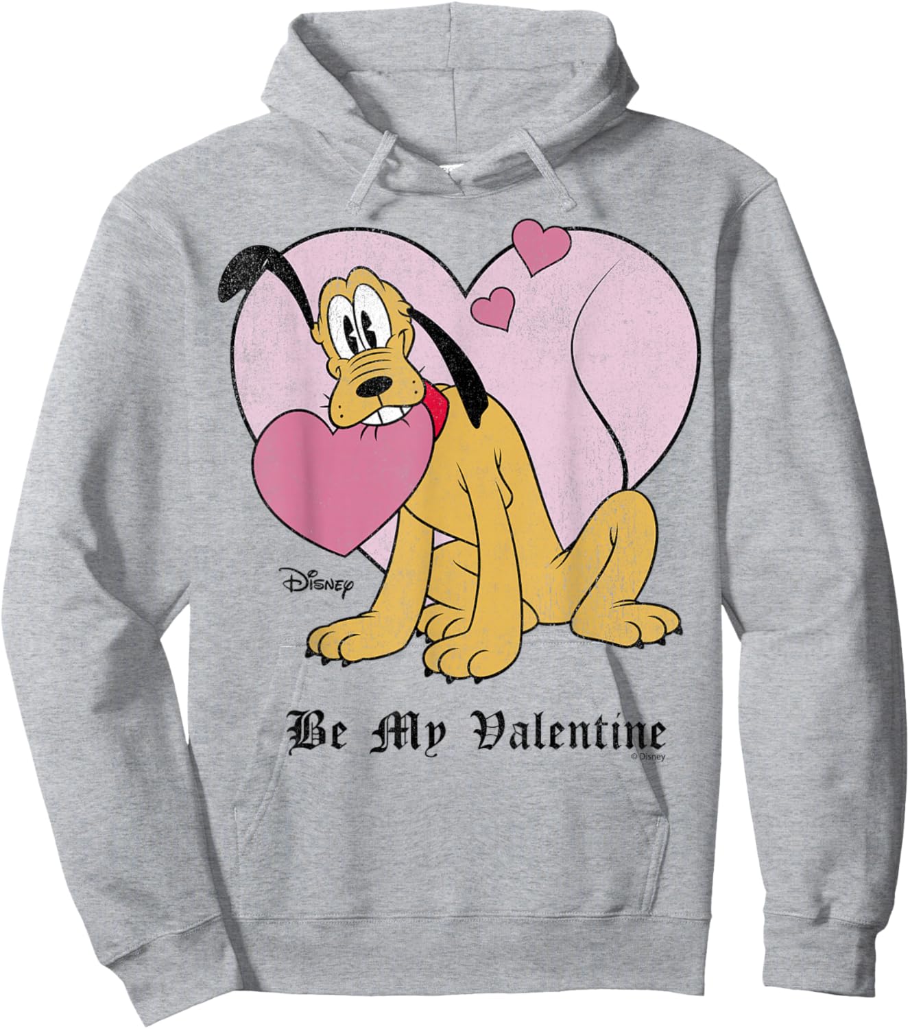 Disney Mickey and Friends Pluto Sweetheart Valentines Retro Hoodie - Hoodie | Ash