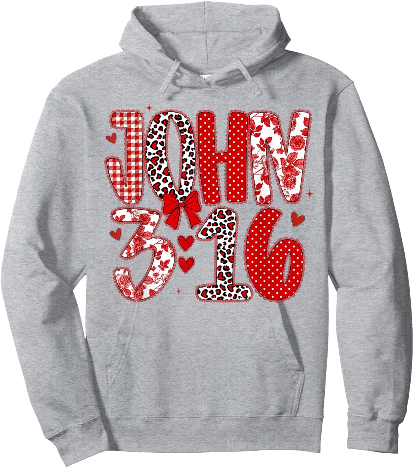 John 3 16 Religious Valentine's Day Christian Hoodie - Hoodie | Ash