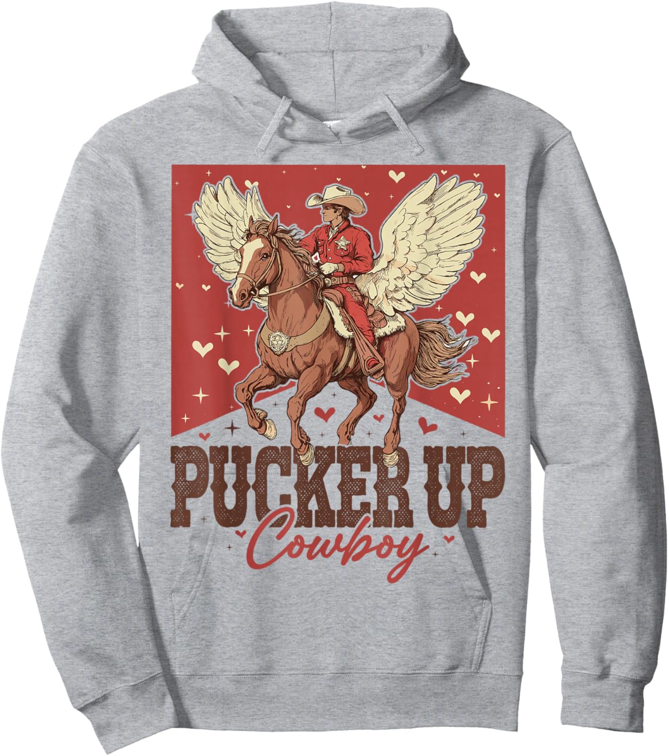 Vintage Horse Cowboy Valentines Rodeo Western Country Life Hoodie - Hoodie | Ash
