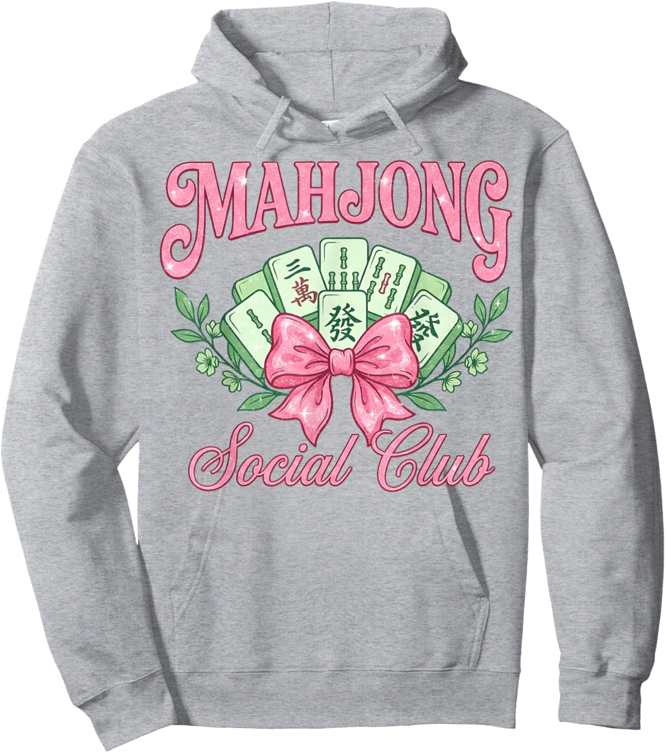 Mahjong Social Club Mahjong Love Playing Chinese Game Hoodie - Hoodie | Ash