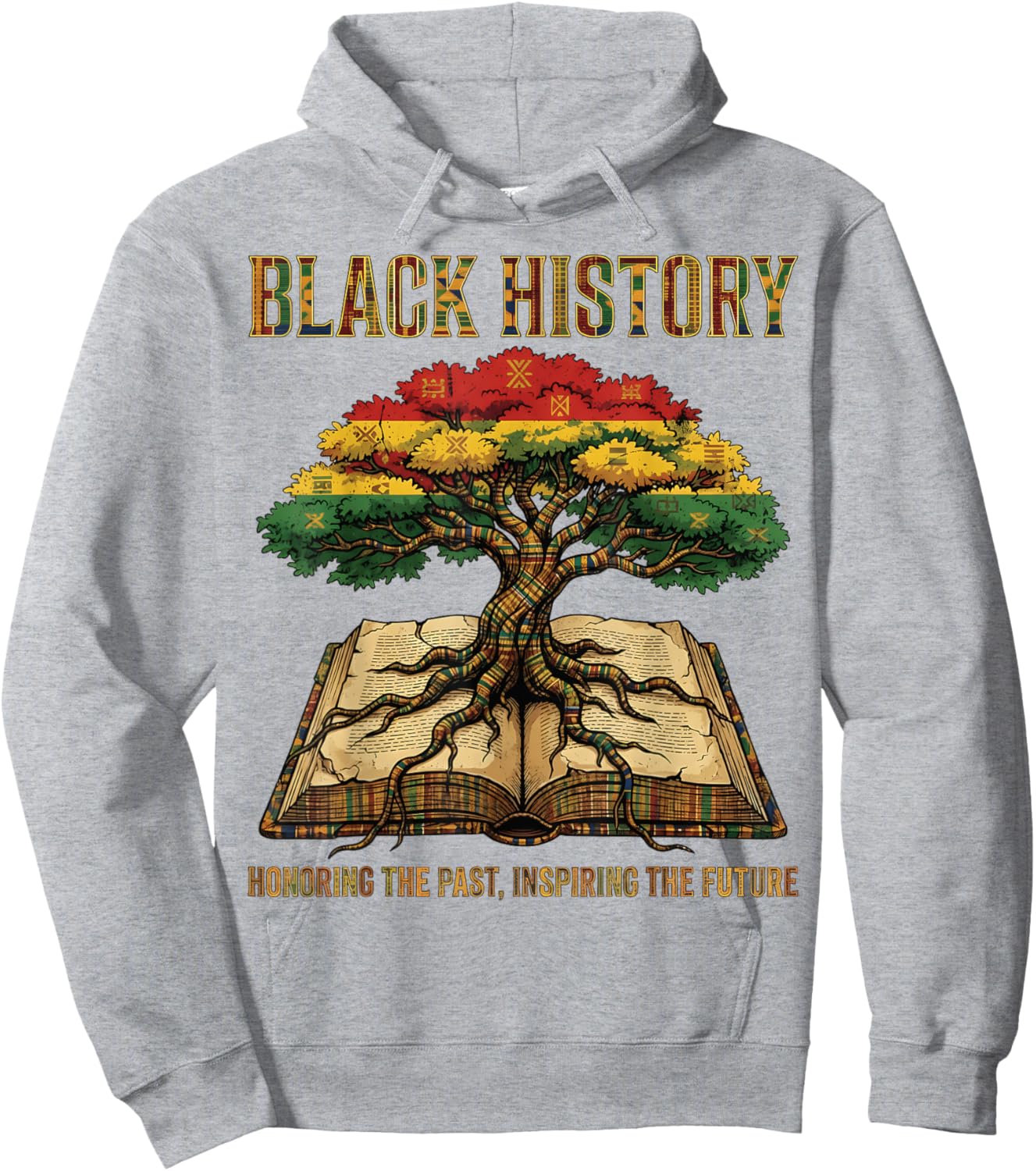 Honoring Past Inspiring Future Black History Month BHM Hoodie - Hoodie | Ash