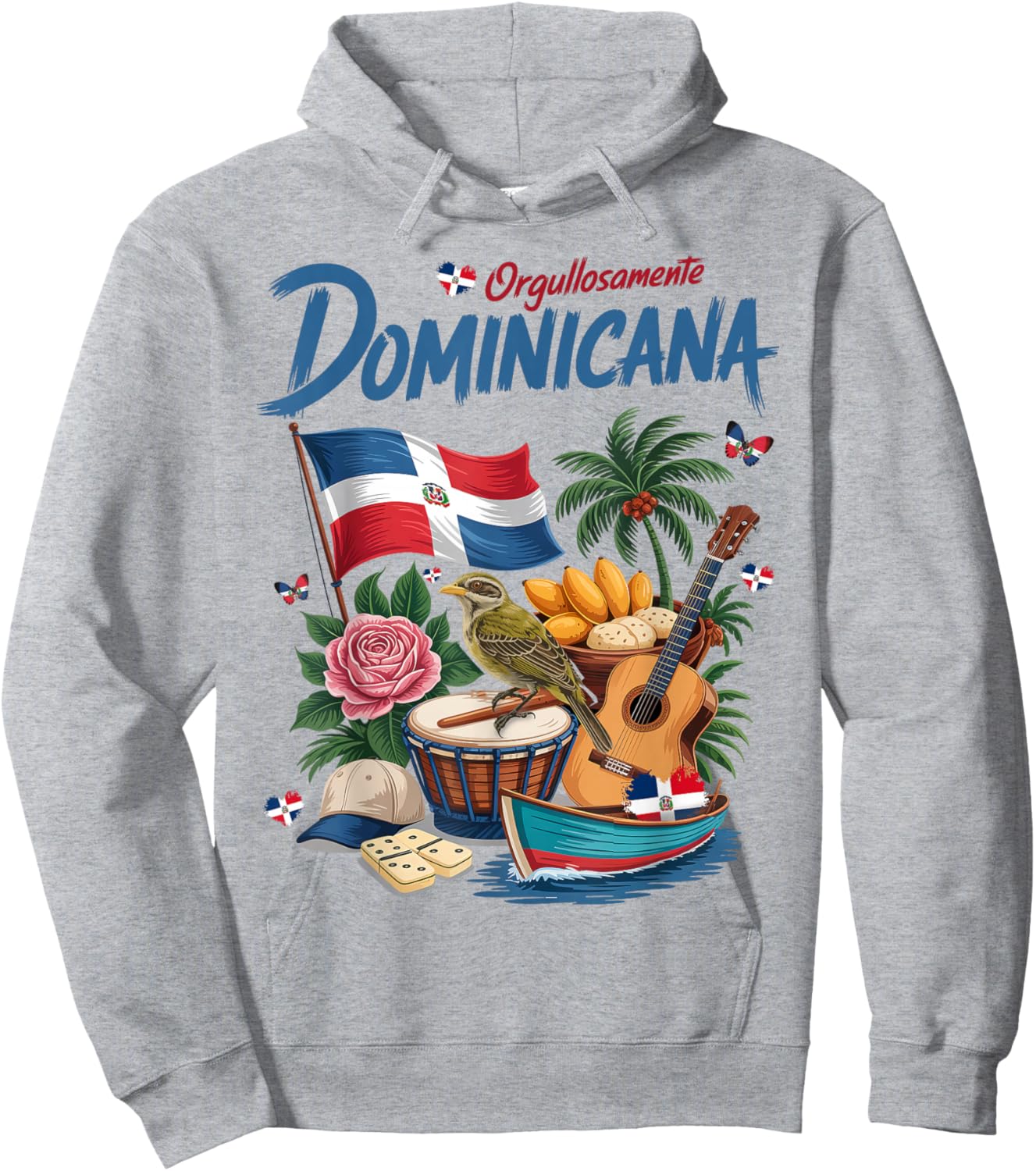 Dominicana Outfit Idea for Kids Dominican Republic Themed Hoodie - Hoodie | Ash