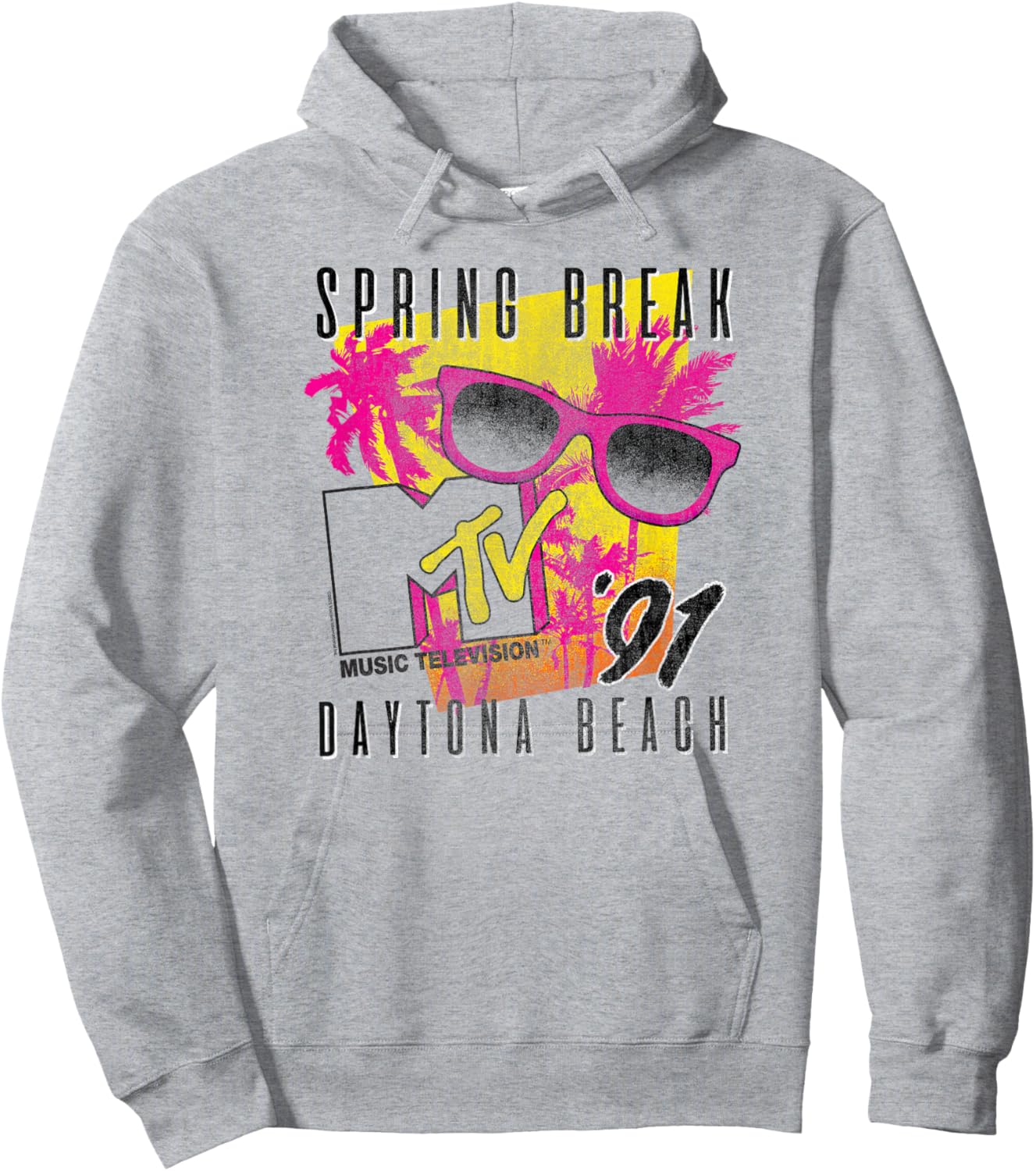 MTV Spring Break Retro Daytona Beach Shades Vintage TV Hoodie - Hoodie | Ash