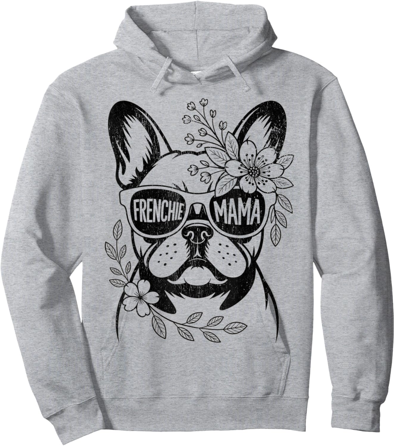 Funny French Bulldog Mom Cute Frenchie Mama for Dog Lover Hoodie - Hoodie | Ash