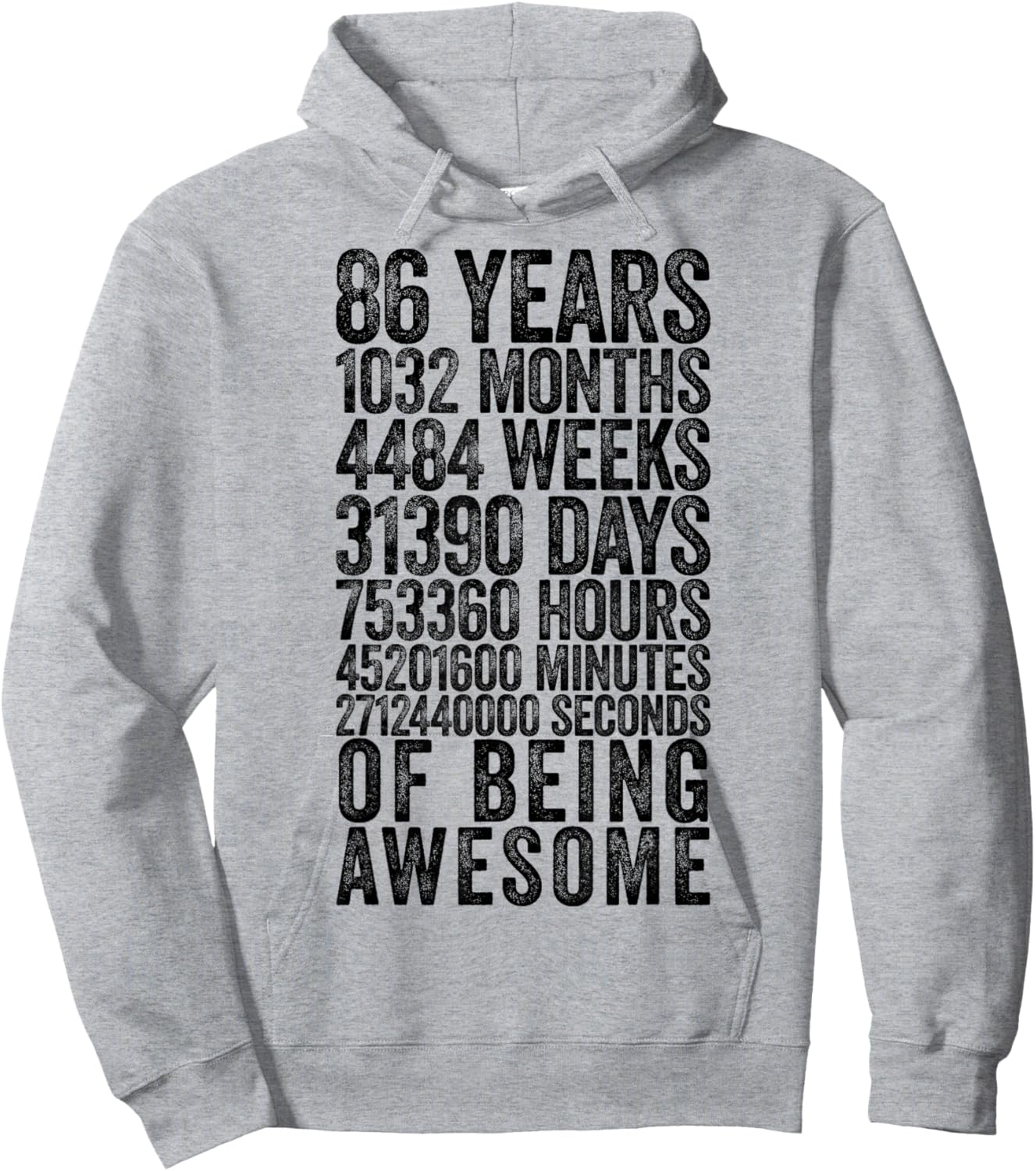 Funny 86th Birthday Shirt Old Meter Funny 86 Year Old Gifts Hoodie - Hoodie | Ash