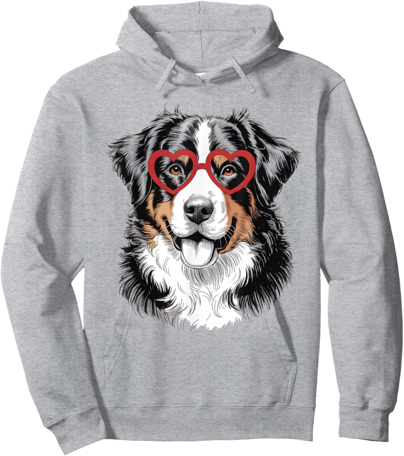 Bernese Mountain Cute Berner Dog Lover Valentine Day Hoodie - Hoodie | Ash