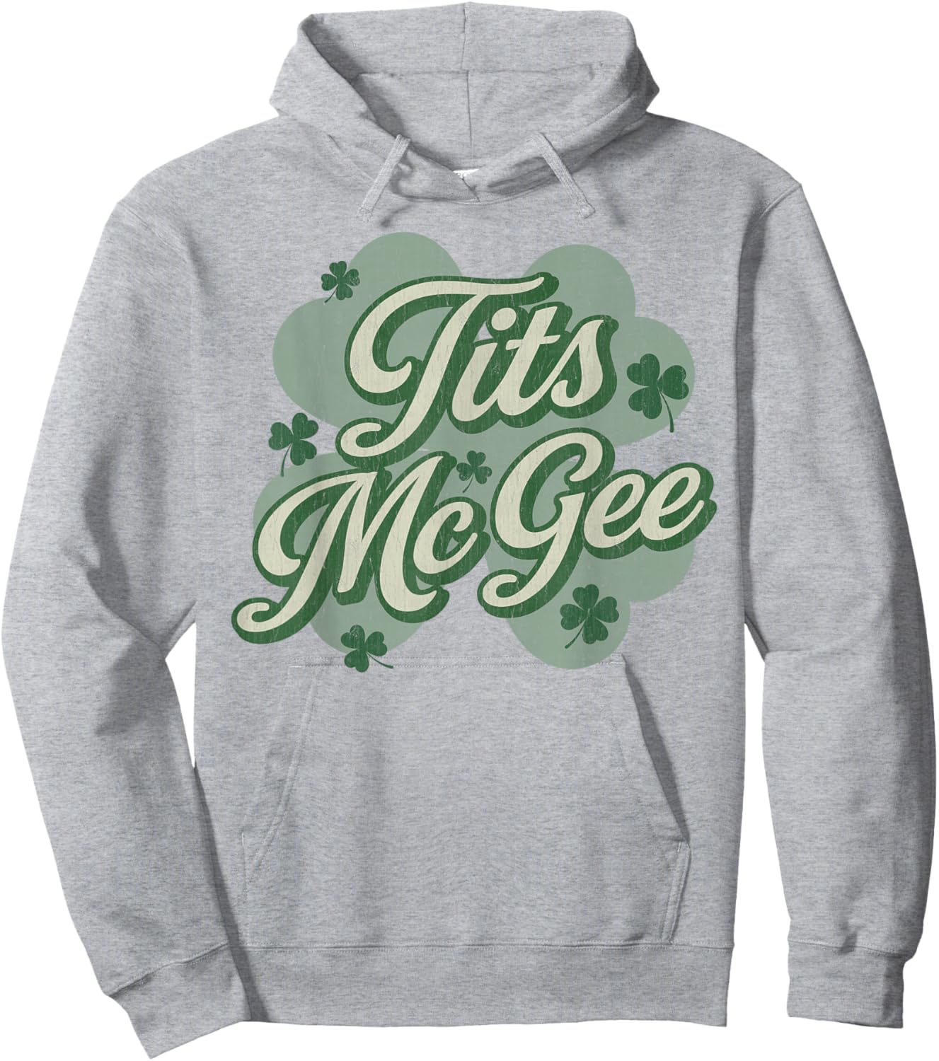 Funny St. Paddy's Patrick's Day Joke Tits McGee Shenanigans Hoodie - Hoodie | Ash