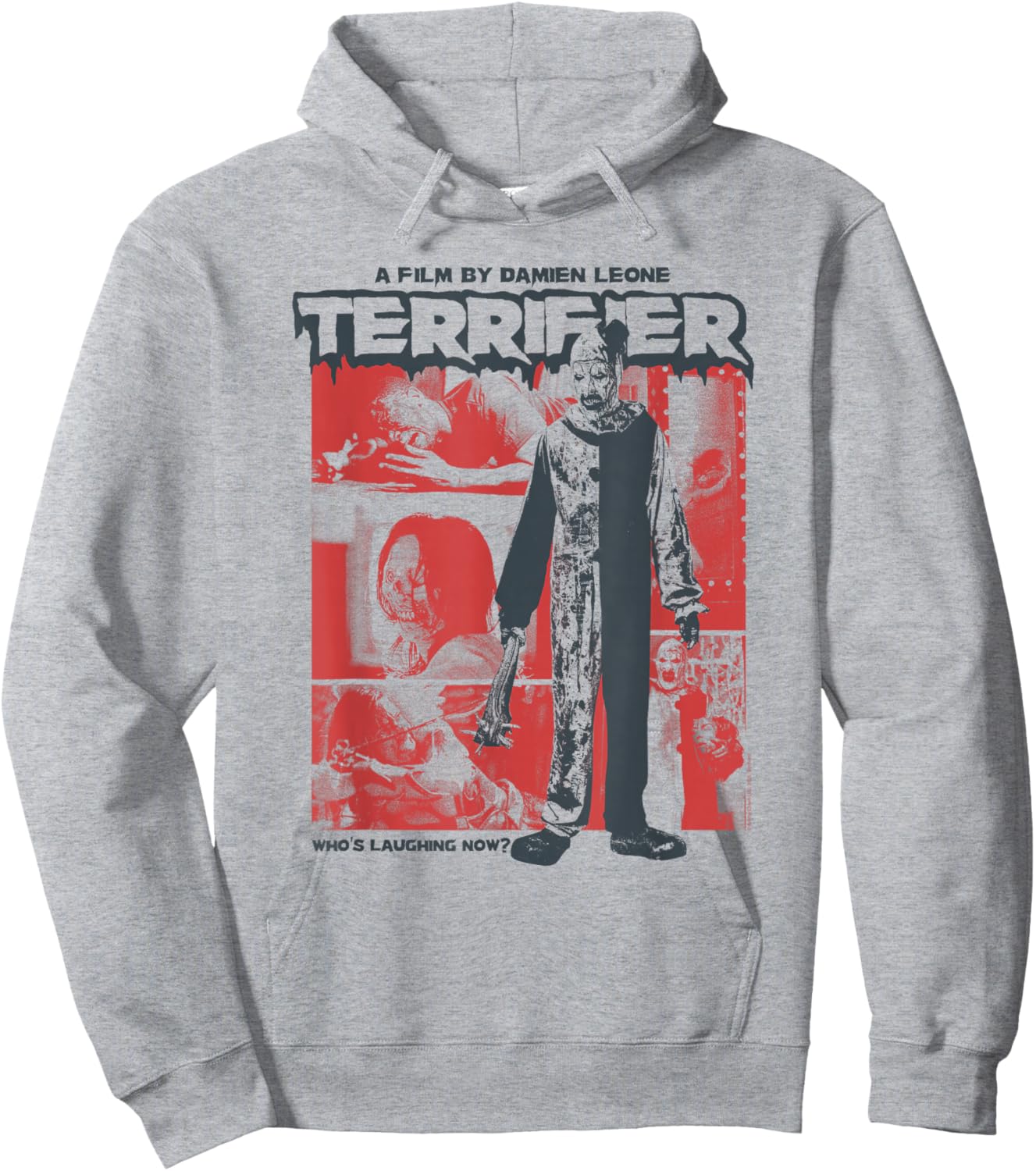 Terrifier Two Tone Art Collage Horror Movie Hoodie - Hoodie | Ash